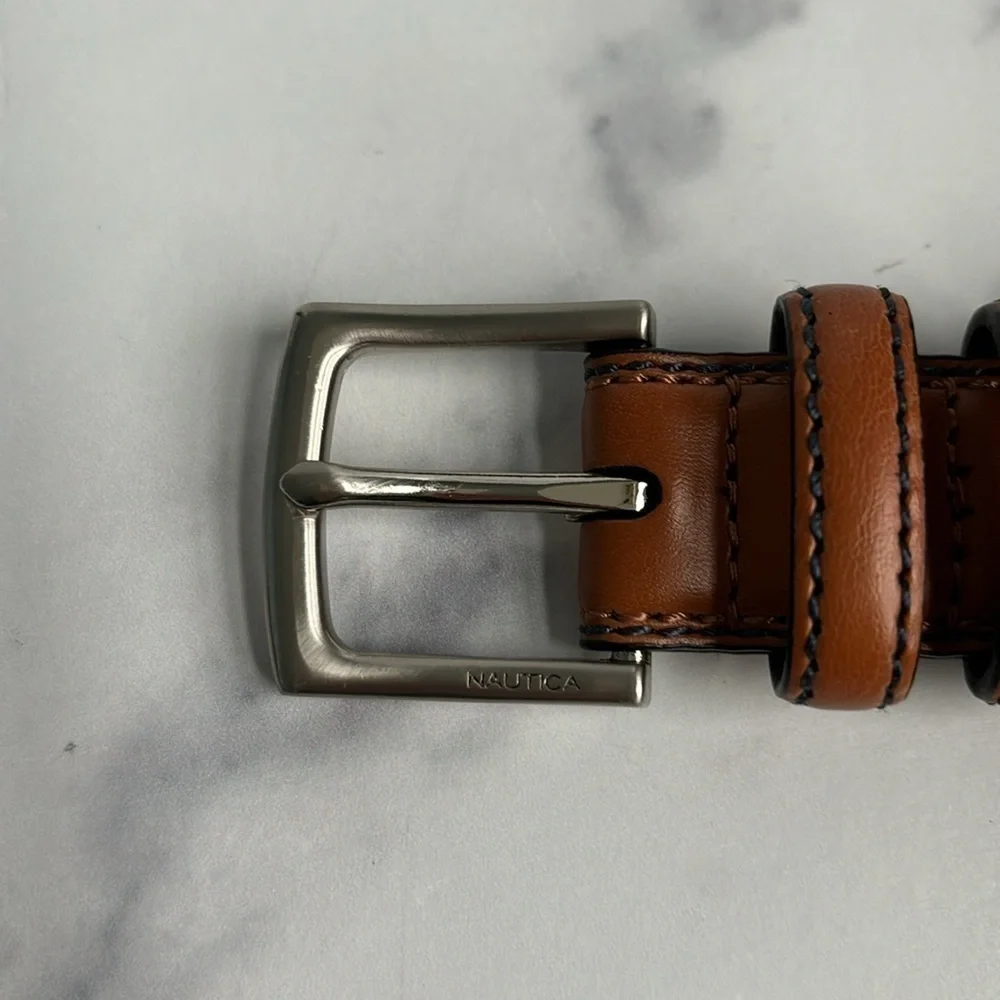 Nautica Youth Brown Belt Synthetic Leather Unisex